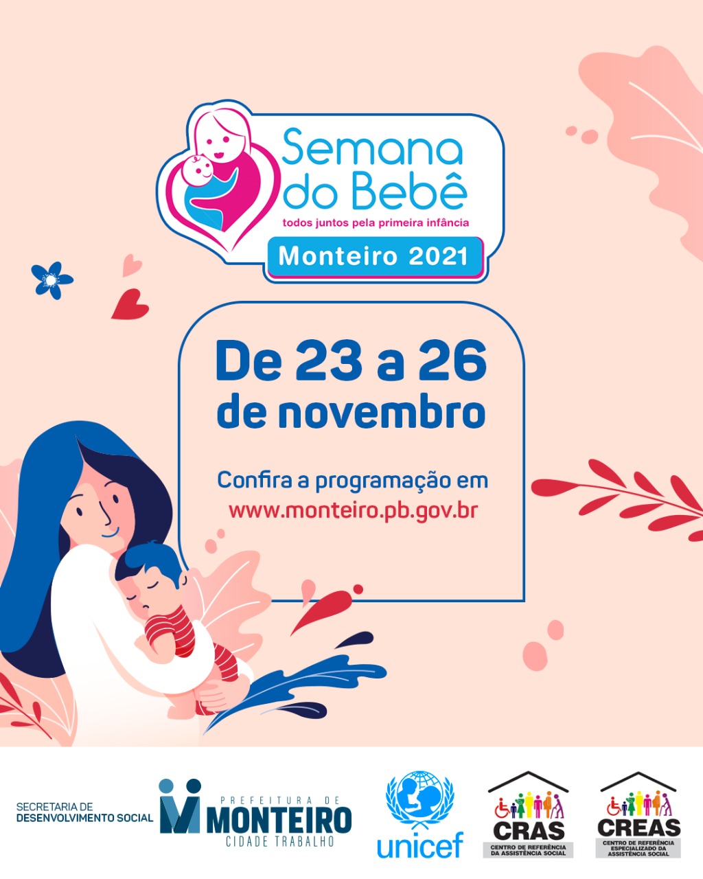 Secretaria de Saúde de Monteiro lança programação em alusão a Semana do Bebê