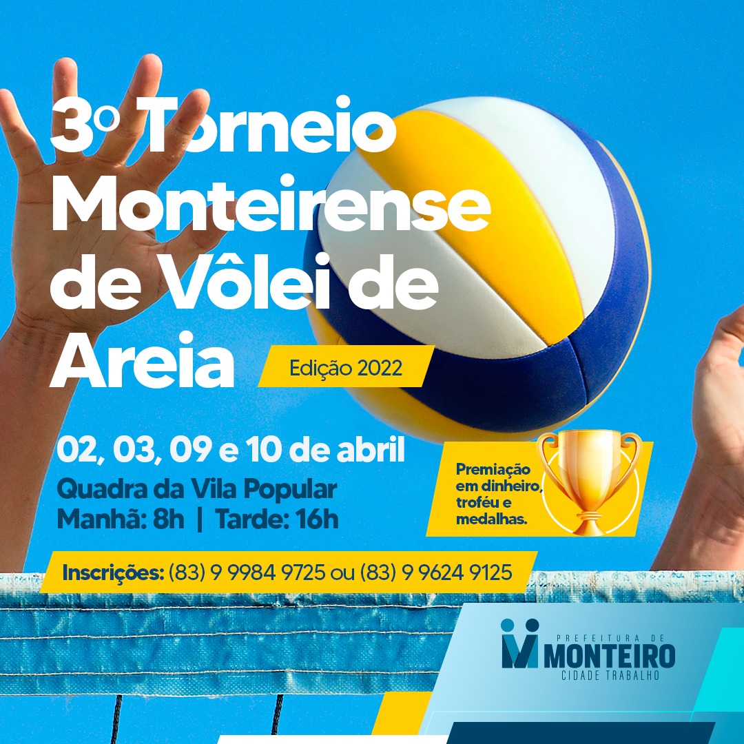 Esporte movimenta Monteiro com eventos de Futebol, Vôlei de areia e Sinuca