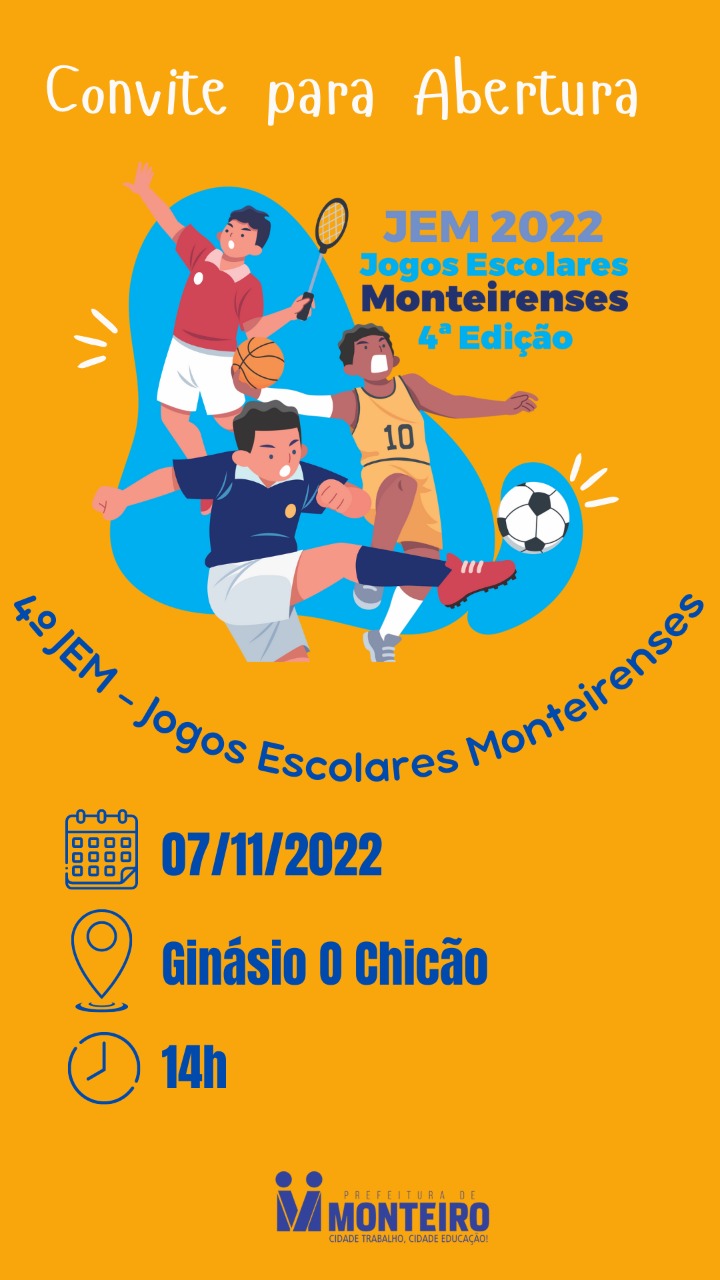 Prefeitura de Monteiro promove a partir desta segunda-feira os Jogos Escolares Municipais