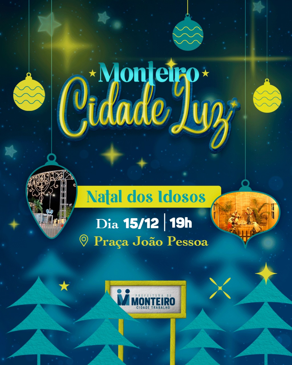 Secretaria de Desenvolvimento Social da Prefeitura de Monteiro realiza hoje  o primeiro Natal dos Idosos – Prefeitura de Monteiro - PB | Portal Oficial  da Gestão Municipal