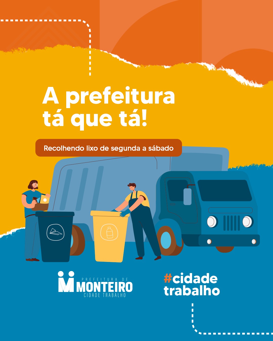 Apelo Constante: secretário Túlio Conrado reforça campanha pela coleta organizada do lixo em Monteiro