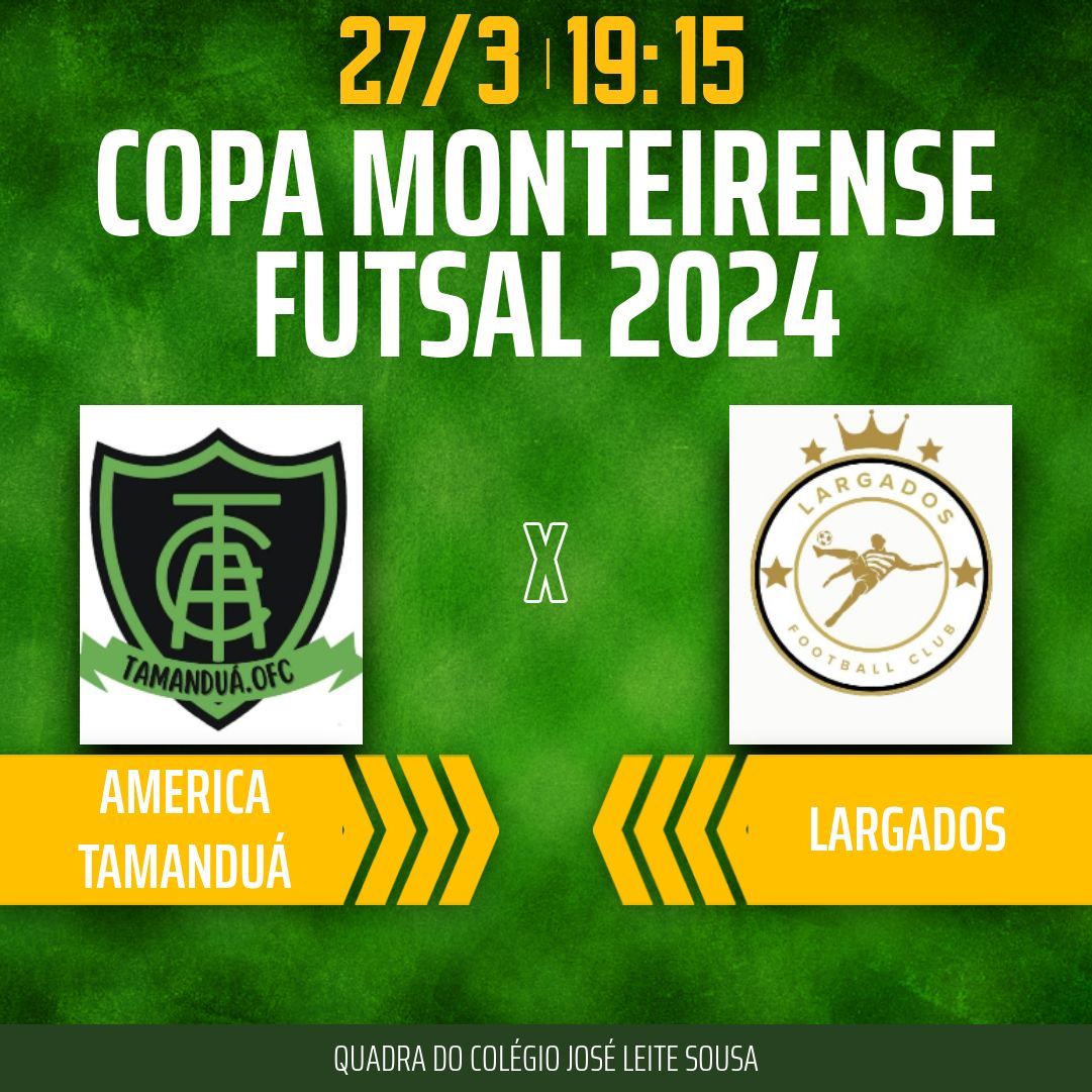 04 jogos abrem nesta quarta-feira, a 2ª rodada da Copa Monteirense de Futsal masculino